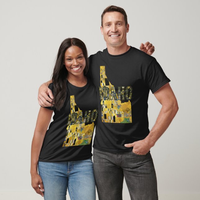 Idaho-Karte und Text T-Shirt (Unisex)
