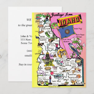 Idaho-Karten-Umzugsankündigung