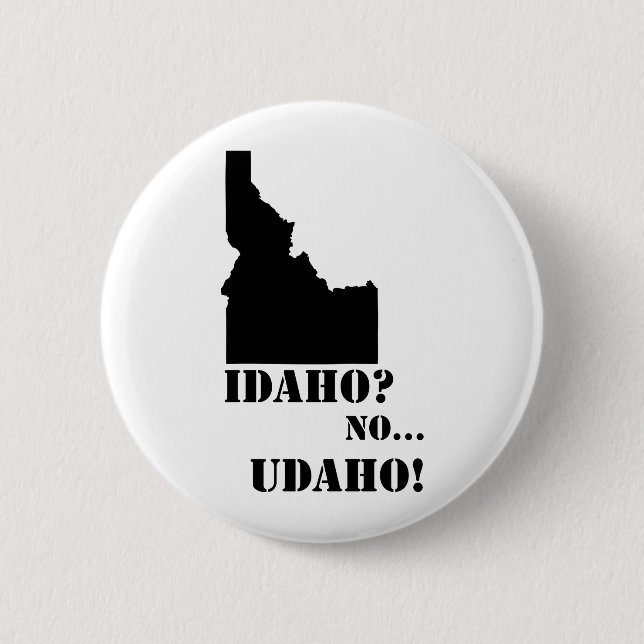 Idaho keine Udaho Karte Button (Vorderseite)