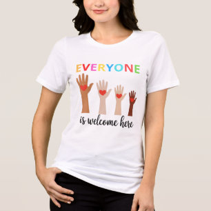 Idaho Lehrer Jeder ist hier willkommen, die erste  Tri-Blend Shirt