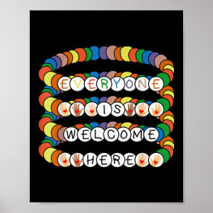 Idaho Lehrer Jeder ist hier Willkommen Freundschaf Poster