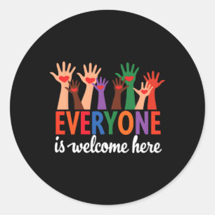 Idaho Lehrer Shirt Jeder ist willkommen hier Stolz Runder Aufkleber