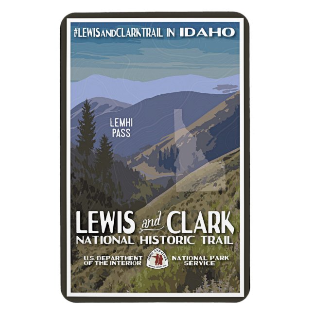 Idaho. Lewis & Clark Trail, Magnet (Vertikal)