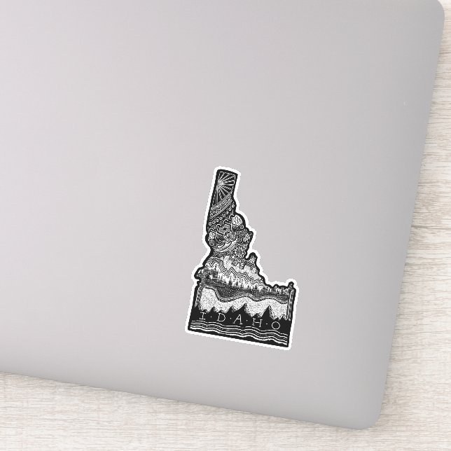 Idaho lineart aufkleber (Detail)