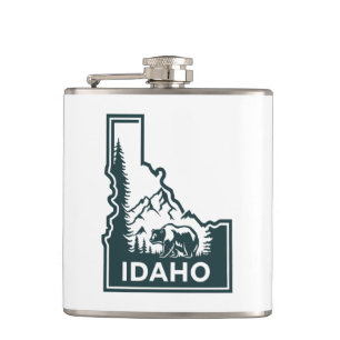 Idaho Map Bear Flachmann