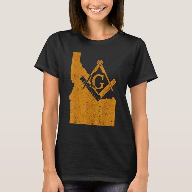Idaho Masons Grand Lodge Af&am Freemason Vater T-Shirt (Vorderseite)