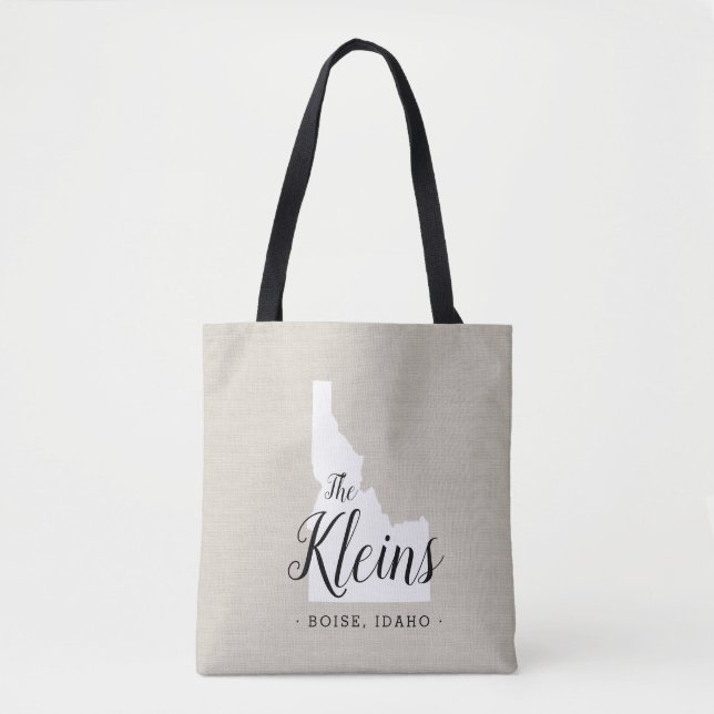 Idaho Monogram Staat Tote Bag (Vorderseite)