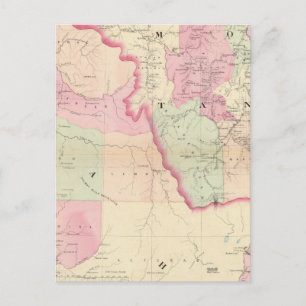 Idaho, Montana, Westen Postkarte