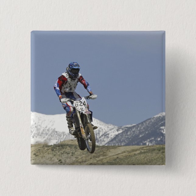 Idaho, Motocross Racing, Motorradfahren Button (Vorderseite)