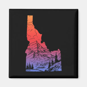 Idaho Mountains Pride Staats Karte Wandern Camping Magnet