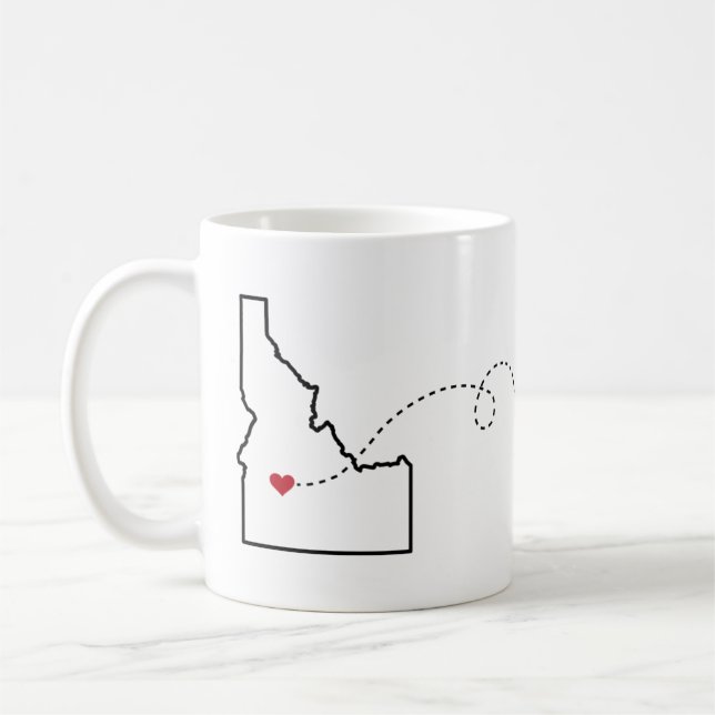 Idaho nach Washington - Heart2Heart Kaffeetasse (Links)
