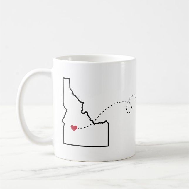 Idaho nach Wisconsin - Heart2Heart Kaffeetasse (Links)