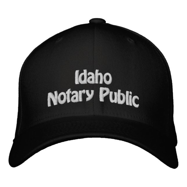 Idaho Notary Public Sticked Baseball Cap Bestickte Baseballkappe (Vorderseite)