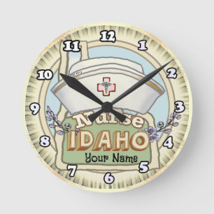 Idaho Nurse Runde Wanduhr