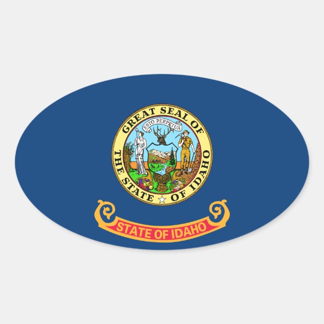Idaho Ovaler Aufkleber (Vorderseite)