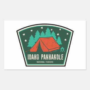 Idaho Panhandle National Forests Camping Rechteckiger Aufkleber