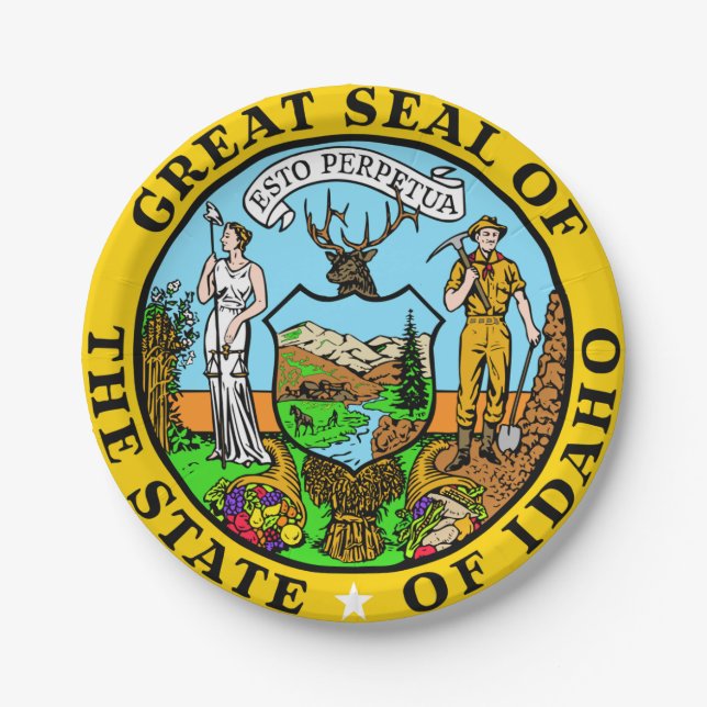 Idaho Pappteller (Vorderseite)