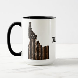 IDAHO PATRIOT BURNT HOLZ BLUT TASSE