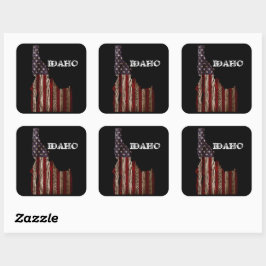 IDAHO PATRIOT BURNT HOLZ CLR QUADRATISCHER AUFKLEBER
