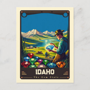 Idaho   Patriotischer Geist Vintage Postkarte