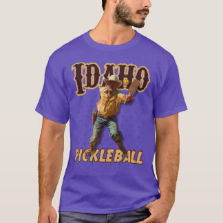 Idaho Pickleball 2 Lustiger Western Stil Cowboy T-Shirt