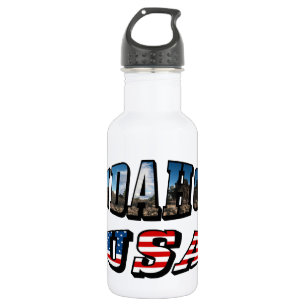 Idaho Picture Staat and Flag USA Text Trinkflasche