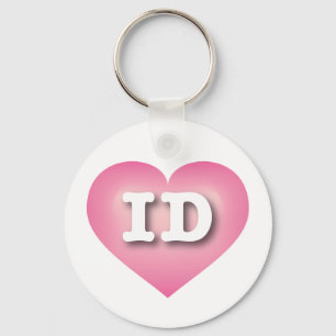 Idaho Pink Fade Herz - Ich liebe ID Schlüsselanhänger