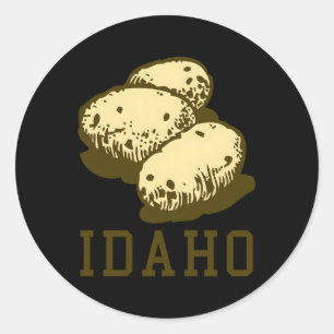 Idaho Potato Runder Aufkleber