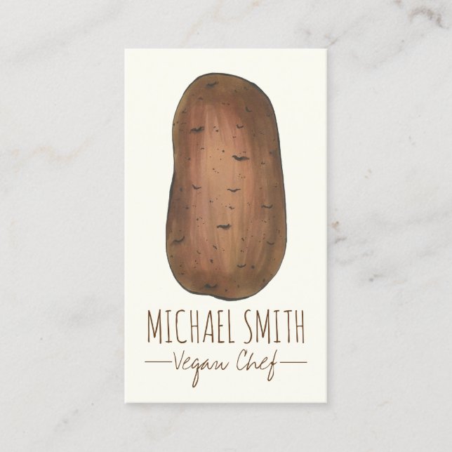 Idaho Potato Vegetarian Vegan Bauer Garten Koch Visitenkarte (Vorderseite)