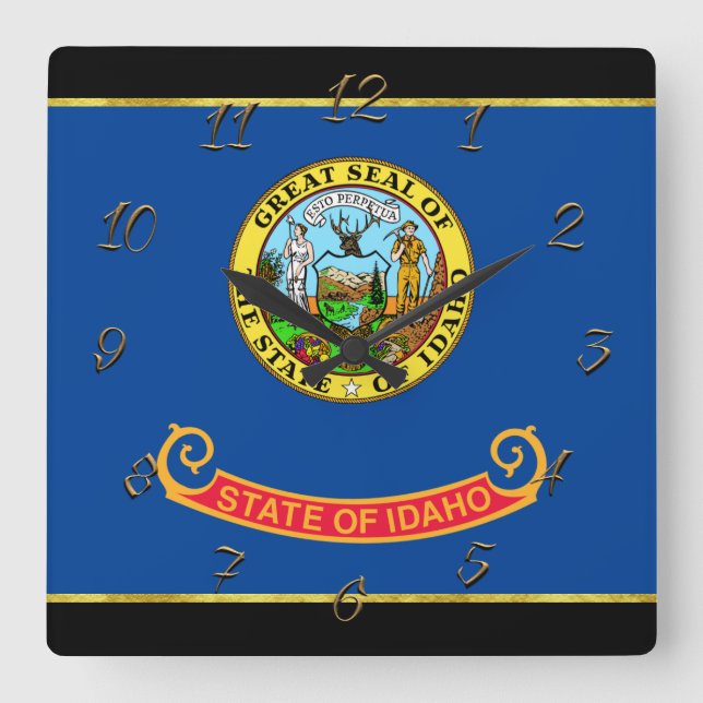 Idaho Quadratische Wanduhr (Vorderseite)