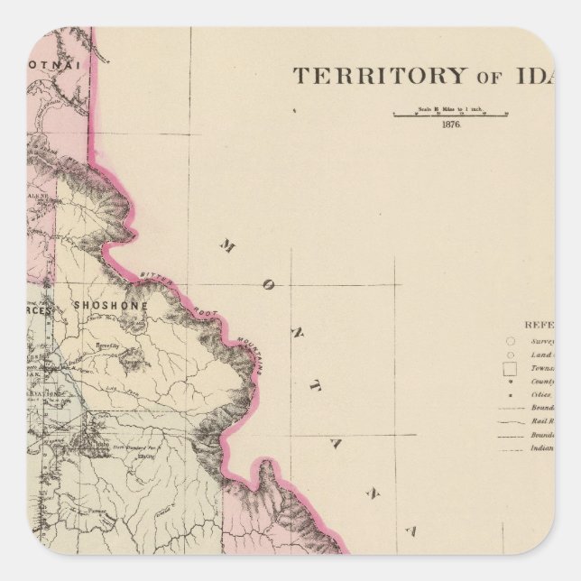 Idaho Quadratischer Aufkleber (Vorderseite)
