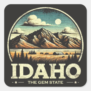 Idaho Quadratischer Aufkleber