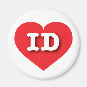 Idaho Red Heart - I Liebe ID Magnet