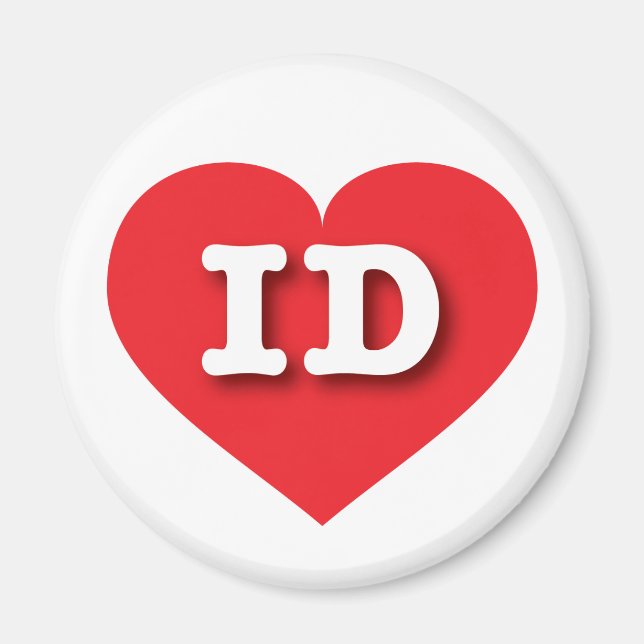 Idaho Red Heart - I Liebe ID Magnet (Vorne)