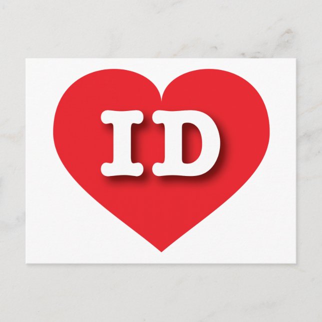 Idaho Red Heart - I Liebe ID Postkarte (Vorderseite)