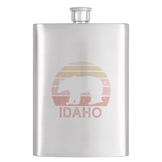 Idaho Retro Bear Flachmann (Vorderseite)