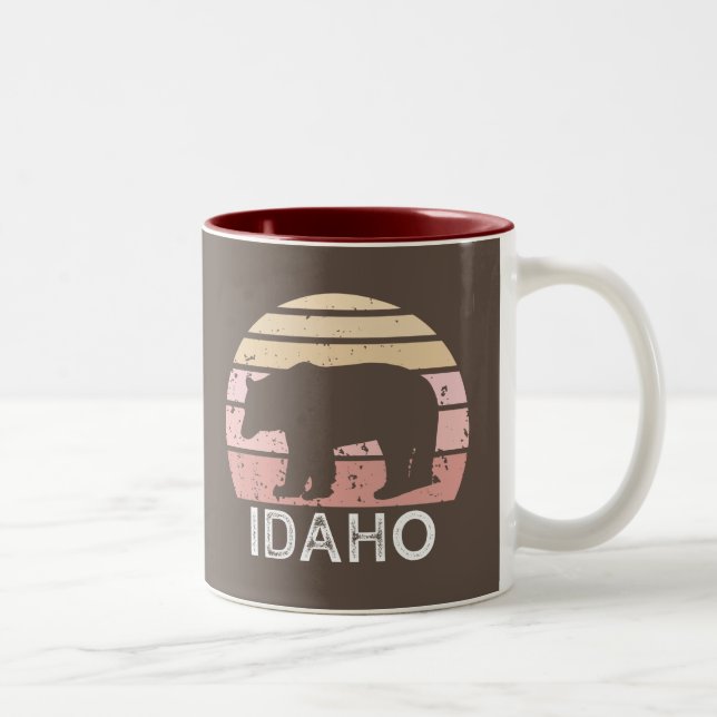 Idaho Retro Bear Zweifarbige Tasse (Rechts)