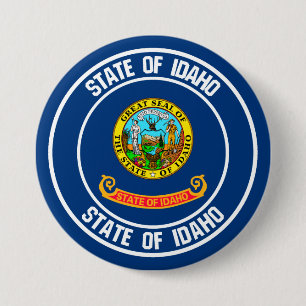 Idaho Round Emblem Button