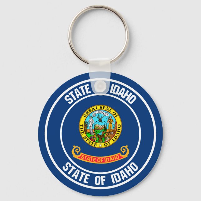 Idaho Round Emblem Schlüsselanhänger (Vorderseite)