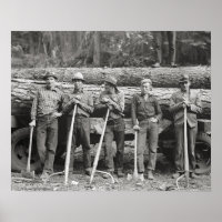 Idaho-Sägewerksarbeiter, 1939. Vintage-Foto