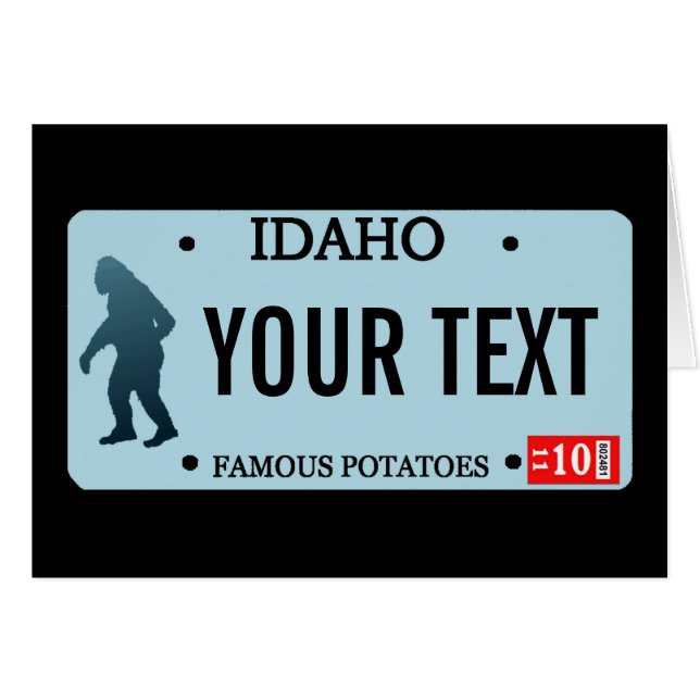 Idaho Sasquatch Lizenzschild (Vorderseite (Horizontal))