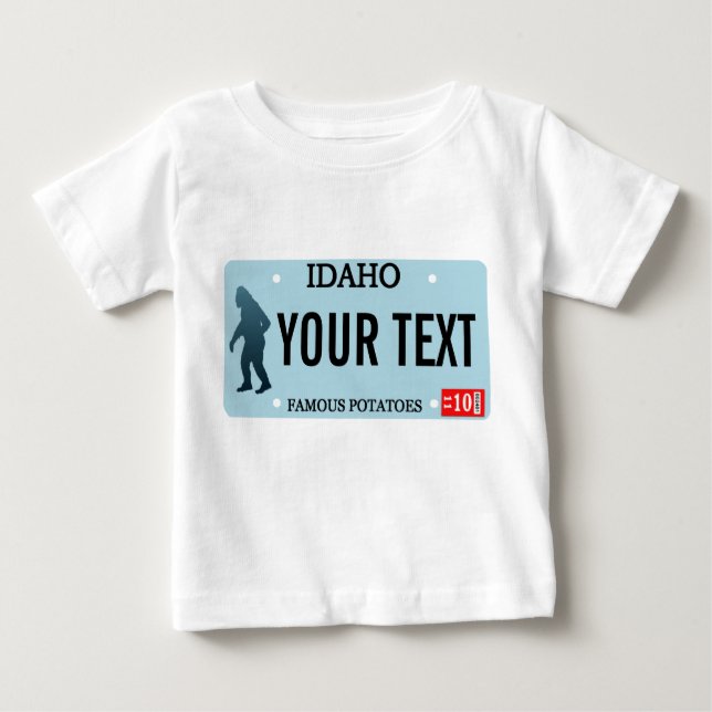 Idaho Sasquatch Lizenzschild Baby T-shirt (Vorderseite)