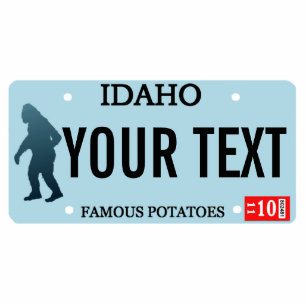 Idaho Sasquatch Lizenzschild Fotoskulptur Magnet