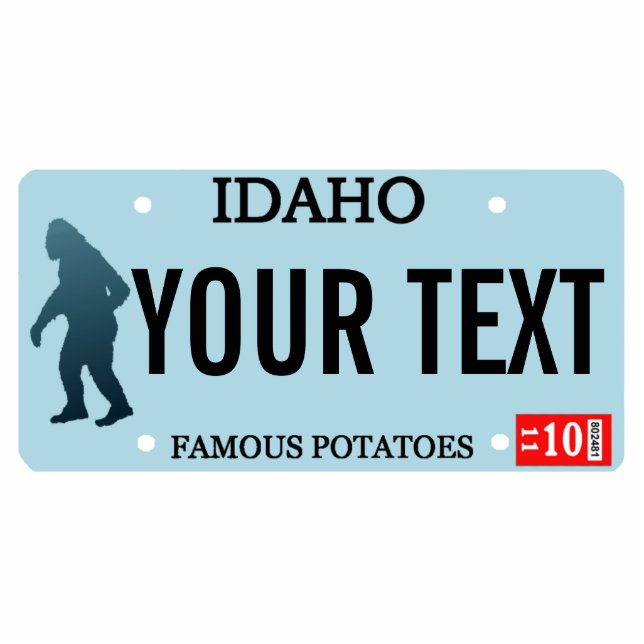 Idaho Sasquatch Lizenzschild Fotoskulptur Magnet (Vorne)