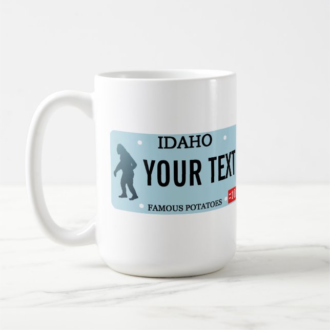 Idaho Sasquatch Lizenzschild Kaffeetasse (Links)