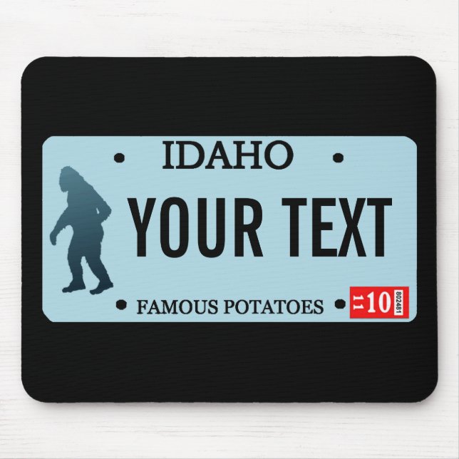 Idaho Sasquatch Lizenzschild Mousepad (Vorne)