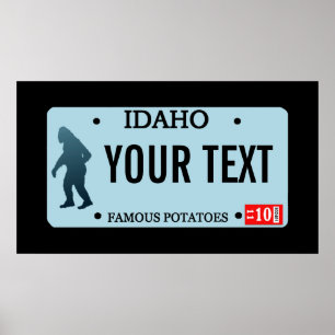 Idaho Sasquatch Lizenzschild Poster