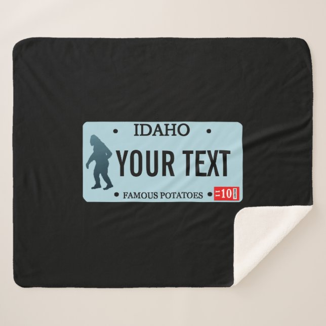 Idaho Sasquatch Lizenzschild Sherpadecke (Vorderseite (Horizontal))