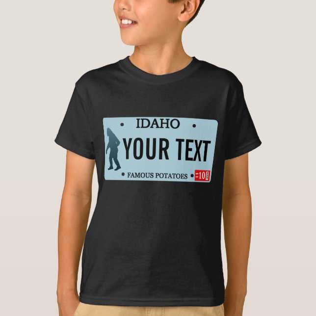 Idaho Sasquatch Lizenzschild T-Shirt (Vorderseite)