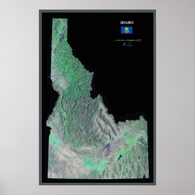 Idaho-Satellitenposter Poster (Vorne)
